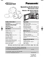 Panasonic Genius Prestige NN-SD997S Operating Instructions Manual preview