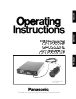 Preview for 1 page of Panasonic GP-US522CUE Operating Instruction