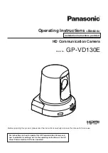 Предварительный просмотр 1 страницы Panasonic GP-VD130E Operating Instructions Manual