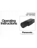 Preview for 1 page of Panasonic GPMF802 - IND CAMERA Operating Instructions Manual