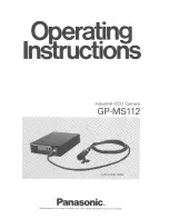 Panasonic GPMS112 - IND CCD CAMERA Operating Instructions Manual preview