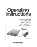 Предварительный просмотр 1 страницы Panasonic GPUS522CU - COLOR CAMERA Operating Instructions Manual