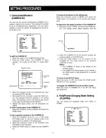 Предварительный просмотр 13 страницы Panasonic GPUS522CU - COLOR CAMERA Operating Instructions Manual