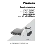 Panasonic GPUS522CUA - IND CCD CAMERA Operating Instructions Manual preview