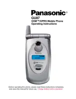 Предварительный просмотр 1 страницы Panasonic GU87 Operating Instructions Manual