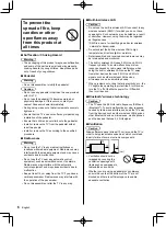 Предварительный просмотр 6 страницы Panasonic GX880H Series Operating Instructions Manual