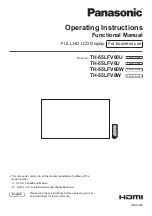 Preview for 1 page of Panasonic H-55LFV60U Operating Instructions Manual