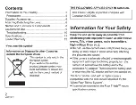 Preview for 2 page of Panasonic H-FSQ 14045 Operating Instructions Manual