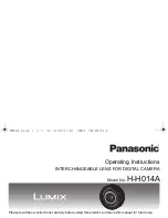 Preview for 1 page of Panasonic H-H014A Operating Instructions Manual