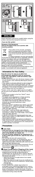 Preview for 3 page of Panasonic H-H025 User Manual