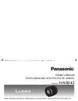 Предварительный просмотр 1 страницы Panasonic H-NS043 Owner'S Manual