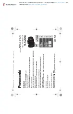 Panasonic H-X2550E Operating Instructions Manual preview