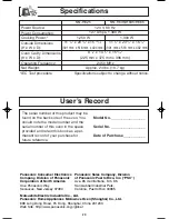 Preview for 31 page of Panasonic H625 Operating Instructions Manual