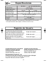 Preview for 63 page of Panasonic H625 Operating Instructions Manual