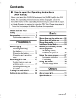 Предварительный просмотр 7 страницы Panasonic HC-DC3 Operating	 Instruction