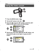 Предварительный просмотр 27 страницы Panasonic HC-DC3 Operating	 Instruction