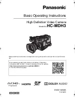 Preview for 1 page of Panasonic HC-MDH3 Basic Operating Instructions Manual