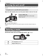 Предварительный просмотр 14 страницы Panasonic HC-V10 Operating Instructions Manual