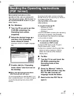 Preview for 27 page of Panasonic HC-V100 Operating Instructions Manual