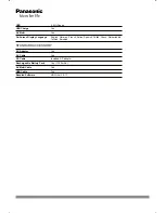 Preview for 3 page of Panasonic HC-V100 Specifications