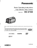 Preview for 1 page of Panasonic HC-V130 Basic Operating Instructions Manual