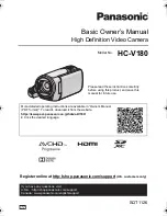 Предварительный просмотр 1 страницы Panasonic HC-V180 Basic Owner'S Manual