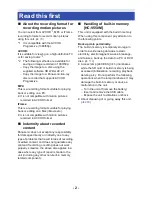 Предварительный просмотр 2 страницы Panasonic HC-V230 Operating Instructions Manual