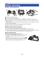 Предварительный просмотр 21 страницы Panasonic HC-V230 Operating Instructions Manual