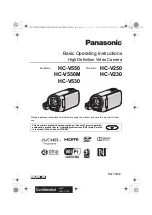 Panasonic HC-V250 Basic Operating Instructions Manual preview