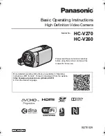 Preview for 1 page of Panasonic HC-V260 Basic Operating Instructions Manual