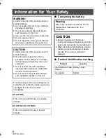 Preview for 2 page of Panasonic HC-V260 Basic Operating Instructions Manual