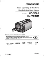 Preview for 1 page of Panasonic HC-V500 Basic Operating Instructions Manual