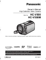 Panasonic HC-V500 Owner'S Manual preview