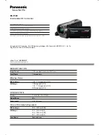 Preview for 1 page of Panasonic HC-V500K Specification