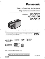 Preview for 1 page of Panasonic HC-V510 Operating	 Instruction