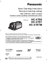 Panasonic HC-V700 Basic Operating Instructions Manual предпросмотр