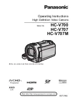 Panasonic HC-V707 Operating Instructions Manual preview