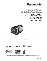 Panasonic HC-V710 Owner'S Manual preview