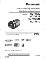 Panasonic HC-V720 Basic Operating Instructions Manual preview