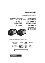 Preview for 1 page of Panasonic HC-V777 Operating Instructions Manual