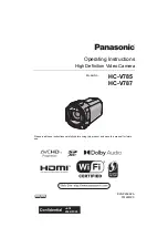 Panasonic HC-V787 Operating Instructions Manual preview