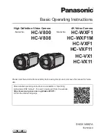 Panasonic HC-V800 Basic Operating Instructions Manual preview