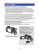 Предварительный просмотр 11 страницы Panasonic HC-VX981 Owner'S Manual