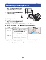 Предварительный просмотр 24 страницы Panasonic HC-W850 Owner'S Manual