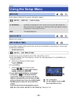 Предварительный просмотр 32 страницы Panasonic HC-W850 Owner'S Manual