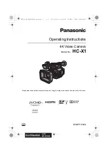 Panasonic HC-X1 Operating Instructions Manual preview