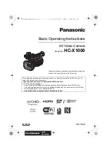 Panasonic HC-X1000 Basic Operating Instructions Manual preview