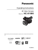 Panasonic HC-X1000 Operating Instructions Manual preview