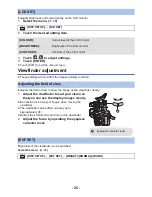 Preview for 25 page of Panasonic HC-X1000 Operating Instructions Manual