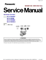 Panasonic HC-X1000PP Service Manual preview